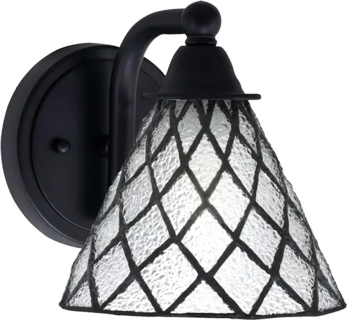 Vista 72 de Toltec Lighting Paramount - Aplique de pared de 1 luz, lámpara de pared para interiores, regulable, compatible con LED de base media, acabado