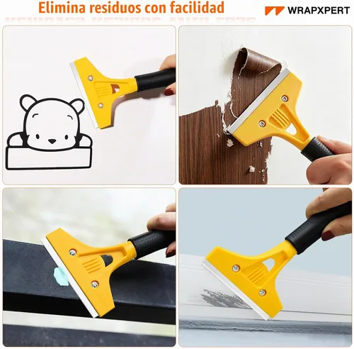Vista 3 de WRAPXPERT Cuchilla raspadora de 4 pulgadas, 100 piezas de repuesto para limpiar la pared de vidrio Ventanas Estufa