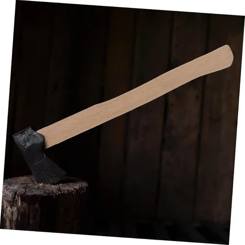 Vista 9 de Mango de hacha de madera de 19.68 pulgadas, mango de hacha de repuesto para corte de leña y camping, pieza de madera ergonómica duradera con fácil
