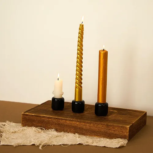 Vista 5 de Suclain 10 Pcs 0.7 Inch Chime Candle Holder Small Candle Holders Ceramic Holder for Rituals, Spells, Vigil, Altar, Witchcraft, Wiccan Supplies