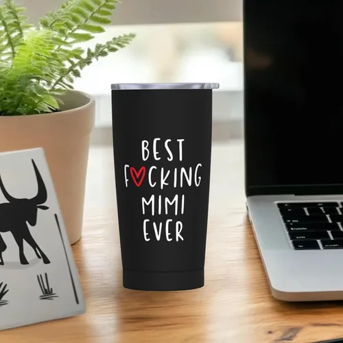 Vista 9 de Mimi - Taza de café de acero inoxidable de 20 onzas, taza aislada