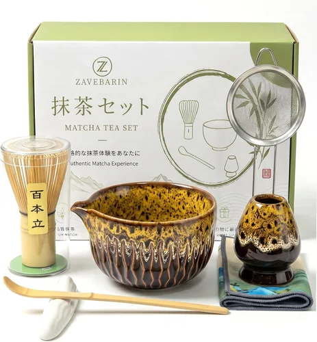 Vista 10 de Matcha Whisk Set, Ceramic Tea Kit Includes Bowl Blue