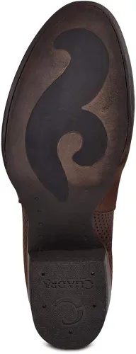 Vista 6 de Cuadra Botas altas para mujer en piel auténtica con cremallera, color marrón