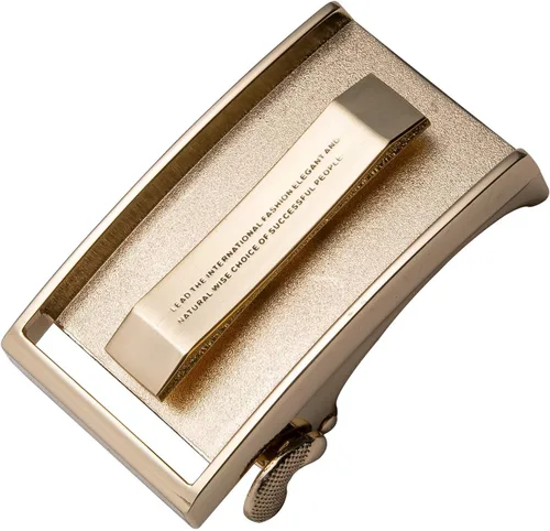 Vista 7 de Barry.Wang Cinturón formal para hombre, cuero de grano completo con hebilla automática sin níquel, regalo de lujo