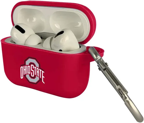 Vista 3 de Collegiate Ohio State Buckeyes - Funda de silicona para Apple AirPods Pro (1ª/2ª generación) con mosquetón