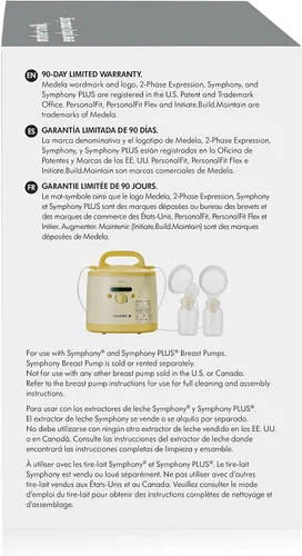 Vista 3 de Kit de extractor de leche Medela Symphony, sistema de bombeo doble incluye todo lo necesario para comenzar a extraer leche con Symphony, fabricado