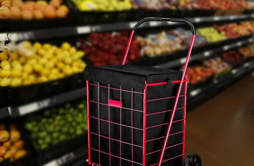 Vista 6 de Handy Laundry Forro para carrito de compras, 18 x 15 x 24 pulgadas, parte inferior cuadrada, se adapta al carrito de compras estándar, cubierta
