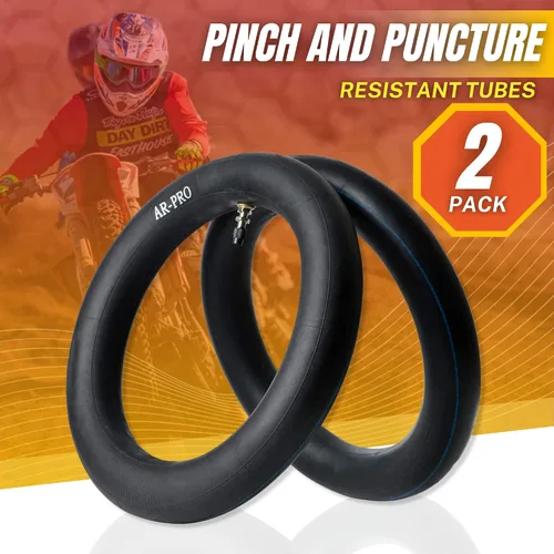Vista 7 de Paquete de 2 tubos interiores de motocicleta 100/90-19 (4.10 x 19), tubos de goma natural para motocross de 19 pulgadas, tubos resistentes a
