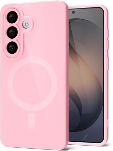 Vista 69 de Svanove Funda magnética de silicona para Samsung Galaxy S22, compatible con Magsafe, bonita funda para mujer, goma de gelatina brillante delgada