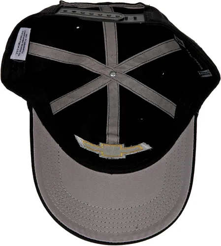 Vista 4 de Sombrero de papá bordado de sarga de algodón, color negro, Negro