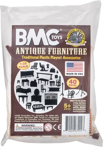 Vista 6 de BMC Classic Marx - Muebles antiguos – 36 piezas de casa de muñecas de plástico accesorios