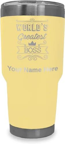 Vista 8 de LaserGram Vaso aislado al vacío de 20 onzas, con grabado personalizado incluido (negro)
