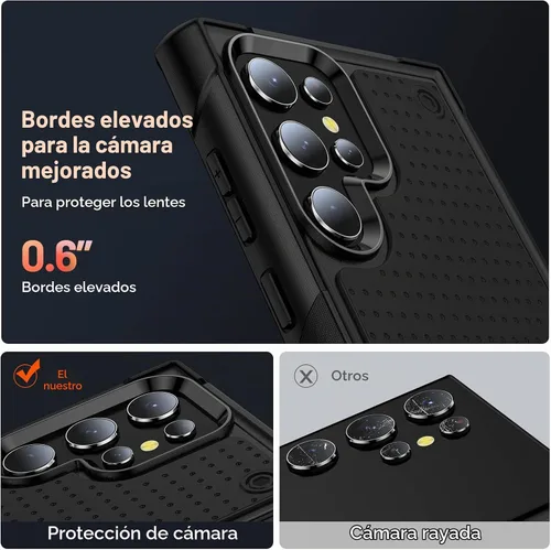 Vista 7 de Funda diseñada para Samsung Galaxy S22 Ultra, regalo de grado militar, resistente a caídas, resistente a prueba de golpes, para Galaxy S22 Ultra