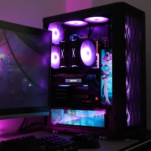 Vista 8 de Vetroo Tablero de Pantalla con Luces LED para Decoración de Carcasa de Computadora PC Full HD 2K Función Multi-Modo 9.8" x 3.1" (Vertical, A6)