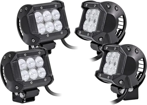 Vista 14 de Faro delantero de 4" LAMPHUS Cruizer de 18W, LED CREE para auto y motocicleta, 4", Inundación