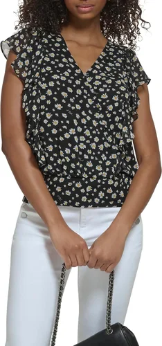 Vista 5 de Karl Lagerfeld Paris Blusa floral estampada para mujer