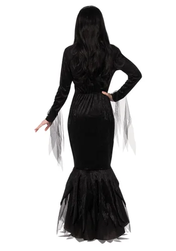 Vista 2 de Disfraz de Morticia Addams para mujer Multicolor