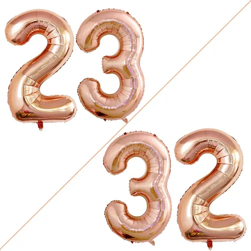Vista 188 de Goer, conjunto de globos de papel aluminio para decoraciones de cumpleaños, globos de las letras de feliz cumpleaños y de números Oro