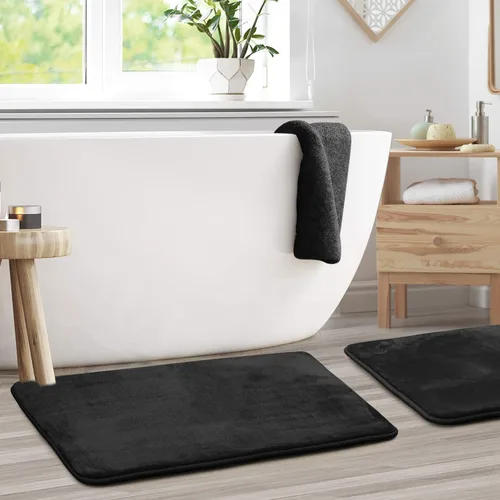 Vista 181 de Clara Clark Alfombra de Baño 24" x 17" - Alfombras de Baño, Tapete de Baño de Espuma Viscoelástica, Afelpado, Acogedor, Ultra Suave, Antideslizante
