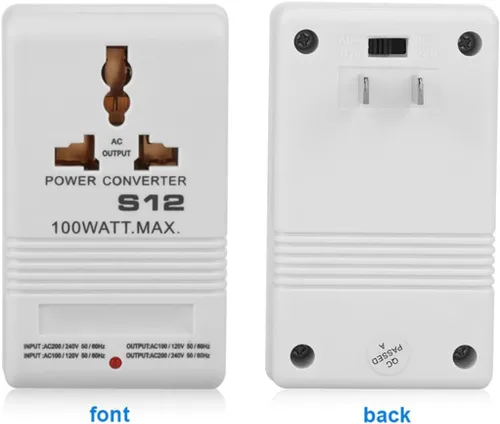 Vista 6 de Convertidor de voltaje 110/120 V a 220/240 V 100 W de doble canal CN enchufe adaptador elevador portátil