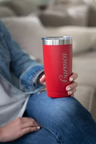 Vista 4 de The Personal Exchange Vaso aislado personalizado de 20 onzas, elige tu