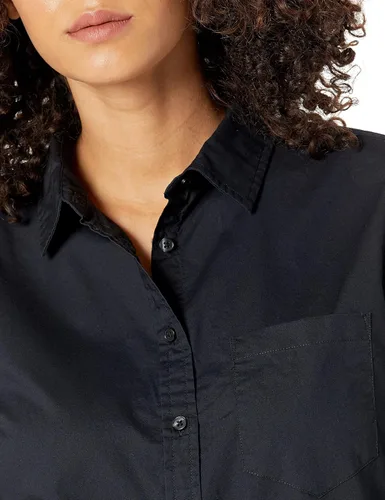 Vista 3 de Tienda Essentials - Camisa de popelina con botones, de manga larga y ajuste clásico para mujer
