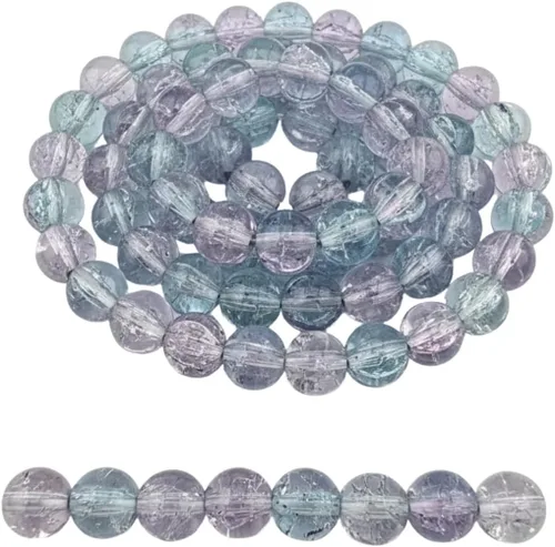 Vista 76 de DandS ltd Cuentas de cristal agrietadas para la fabricación de joyas, champán, pulseras vibrantes de bricolaje, collares, aretes, suministros