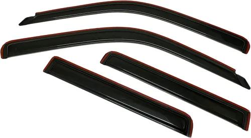 Vista 5 de Viseras de protección de ventilación para ventana de humo estilo canal compatible con Ford Explorer Sport Trac 4DR 2001-2005