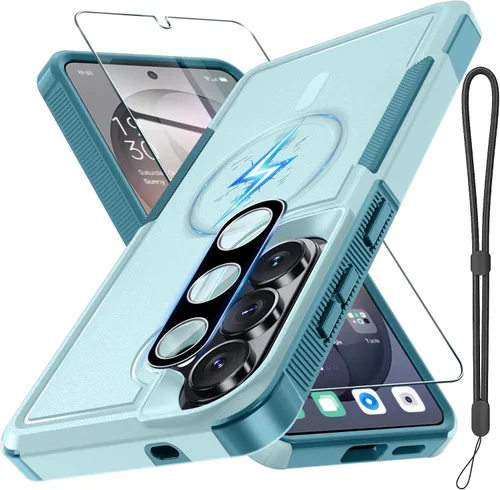Vista 42 de Funda para Samsung Galaxy S24 FE, Cuerpo Completo Resistente de Servicio Pesado Robusta a Prueba de Golpes Funda Protectora para Teléfono con Correa