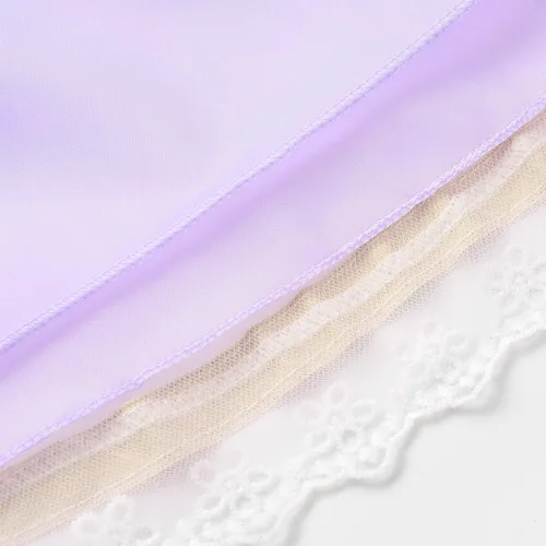 Vista 9 de JerrisApparel Disfraz de princesa para niñas fiesta de cumpleaños cosplay vestido morado con accesorios