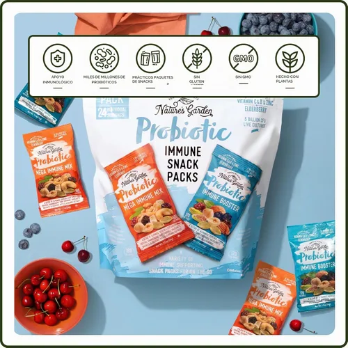 Vista 5 de Nature's Garden Paquetes de aperitivos probióticos inmunes (28.8 oz)