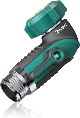 Vista 10 de 2WAYZ Válvula de Cierre de Manguera de Jardín de 0° - Conector de Manguera de Servicio Pesado con Entrada y Salida de 3/4" - Adaptador de Agua