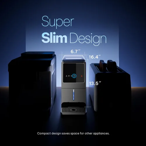 Vista 5 de Silonn Nugget - Máquina de hielo para encimera, hielo de caída automática Acero inoxidable