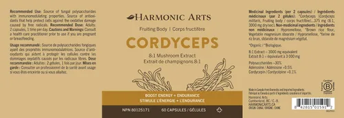 Vista 2 de HARMONIC ARTS Hongo Cordyceps, 60 CT
