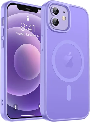 Vista 49 de zapica Funda magnética para iPhone Air, con protector de pantalla de vidrio templado, compatible con MagSafe, translúcida mate, a prueba de golpes