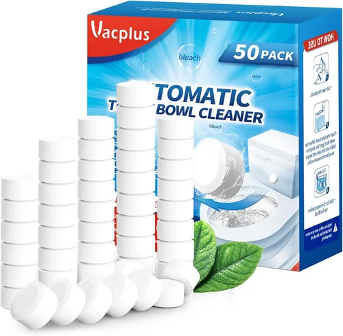 Vista 11 de Tabletas limpiadoras de inodoro Vacplus 30 UNIDADES, limpiadores automáticos de inodoro con blanqueador para desodorizar y desincrustar, limpiador