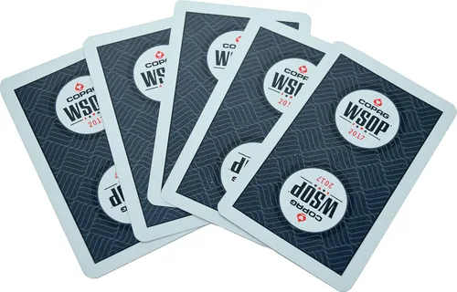 Vista 4 de WSOP Juego de 6 barajas auténticas 2018-2017-2016 usadas de plástico Copag