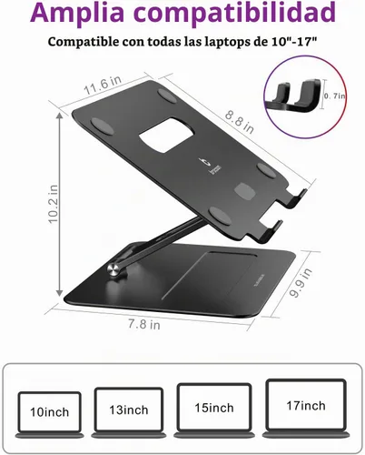 Vista 6 de Soporte de aluminio para computadora portátil para MacBook Air BLSB-100