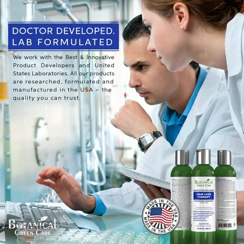 Vista 2 de Champú fortalecedor de terapia de pérdida de cabello para adelgazar el cabello, sin sulfato, fortalecimiento y voluminización, bloqueador de DHT