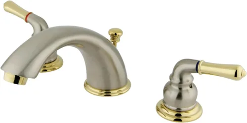 Vista 14 de Kingston Brass KB966 Grifo de baño de configuración ancha Magellan con desagüe automático al por menor, cobre envejecido