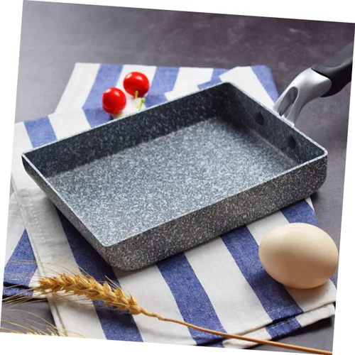 Vista 8 de COLLBATH Sartén rectangular antiadherente Tamagoyaki japonés para panqueques enrollados, utensilios de cocina para freír fácilmente y preparar