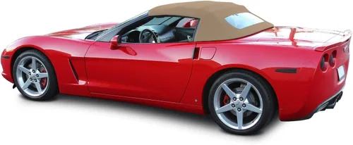 Vista 4 de Sierra Auto Tops Convertible Top Reemplazo para Chevrolet Corvette C6 2005-2013, Stayfast Canvas, Negro