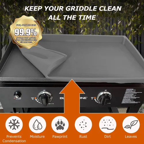 Vista 3 de Blackstone - Alfombrilla de silicona para plancha, resistente grado alimenticio, gris, 28 pulgadas