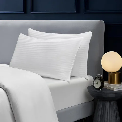Vista 5 de Casual Living Juego de 2 almohadas de cama tamaño Queen, fundas de almohada de algodón alternativas con fundas de almohada de algodón para personas