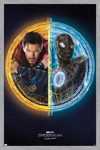 Vista 27 de Trends International Marvel Spider-Man: No Way Home - Póster de pared dúo, 22.4 pulgadas de largo x 14.7 pulgadas, versión enmarcada de madera
