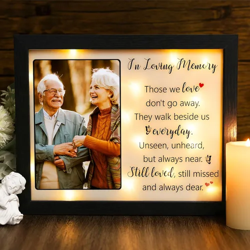 Vista 10 de Caja de sombra LED para regalos conmemorativos, regalo de condolencias en memoria de un ser querido, regalo de recuerdo por pérdida de madre, padre