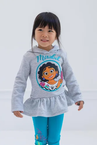 Vista 2 de Disney Encanto Mirabel - Sudadera con capucha de forro polar para niñas pequeñas y grandes