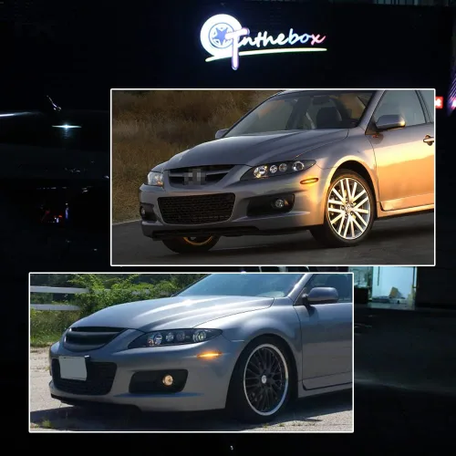 Vista 8 de Lente ahumada ámbar LED delantero marcador lateral luz Fender lámpara compatible con Mazda 6 Mazdaspeed6 GG GY GG1 GY1 Pieza OEM GK2A515E0A