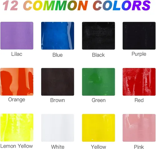 Vista 5 de Kit de reparación de vinilo y cuero, 12 colores de pintura acrílica para cuero para zapatos, zapatillas, muebles de cuero, bolsos, asiento de coche
