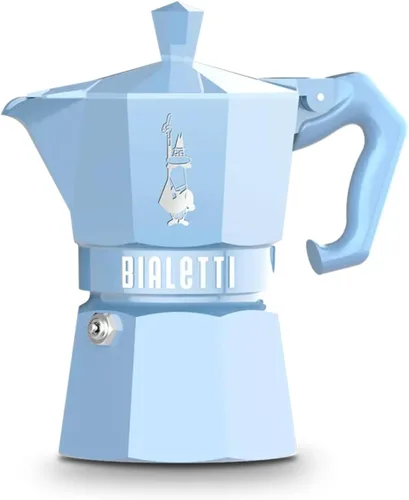 Vista 9 de Bialetti Moka Exclusiva Italiana Roja para 3 Tazas, Fuego Directo (Cafetera, Cafetera de Espresso, Makinetta)